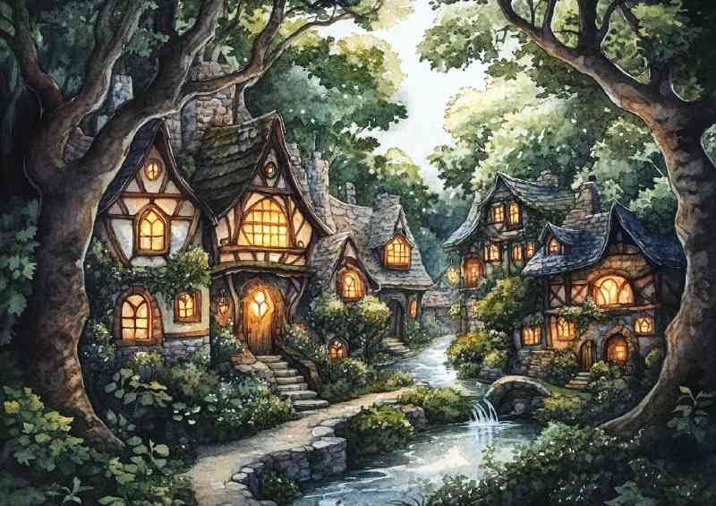 The village where all the fairys live | Metal Poster