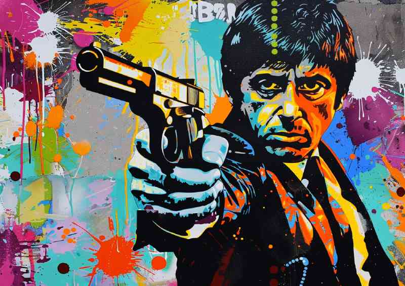 Pulp fiction style of scarface capone art | Poster