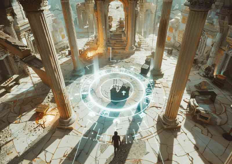 Standing in the centre of an acent temple | Di-Bond