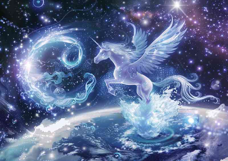 Crystal pegasus in bright lights | Di-Bond
