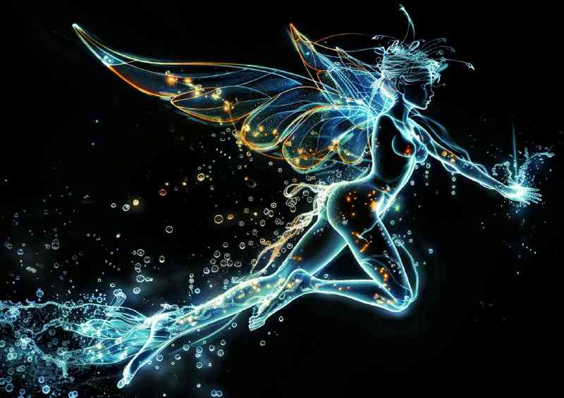 Fairy in blue waters | Canvas