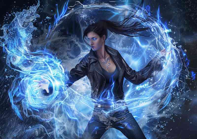 Fantasy female air bender | Poster