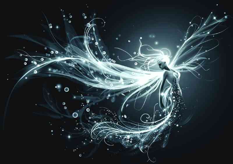 Glowing fairy with bright swirls | Di-Bond