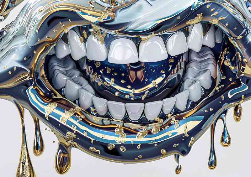 Hyper realistic open mouth bling | Poster