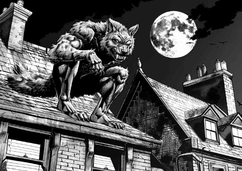 Ink style werewolf | Poster