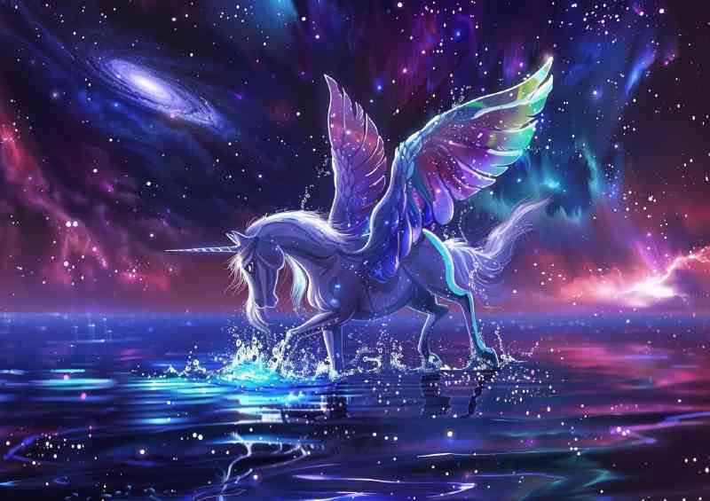 Iridescent water horse | Di-Bond