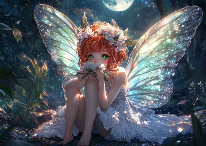 Iridescent wings little bright fairy | Poster