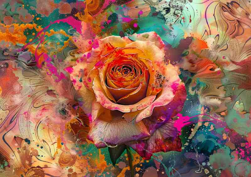 Exploding rose colours | Poster