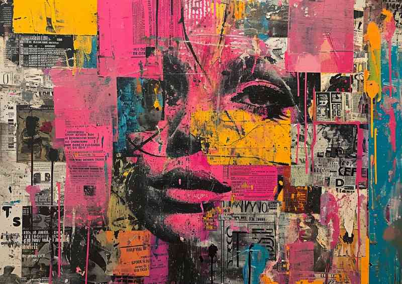 Abstract graffiti lady | Di-Bond