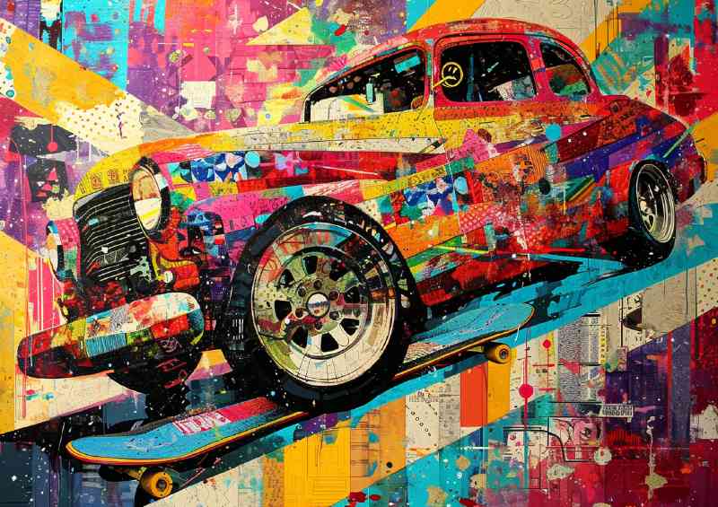 Graffiti painted car | Di-Bond