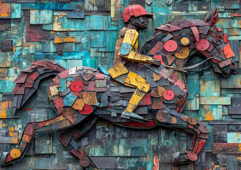 Machine horse abstract paint | Canvas