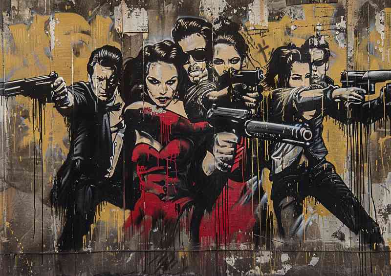 Movie street action scene | Canvas