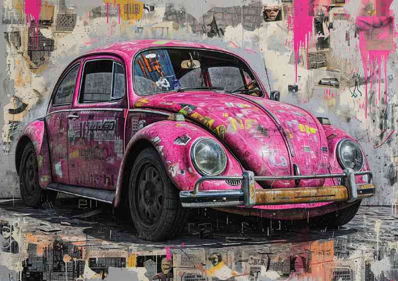 Piainted pink car | Di-Bond