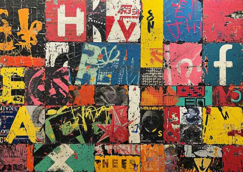 Street sticker graffitti | Metal Poster