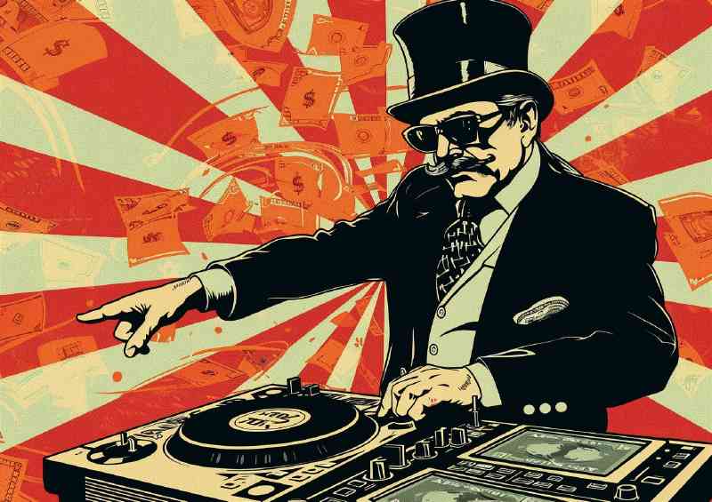 The monopoly man graffitti | Metal Poster