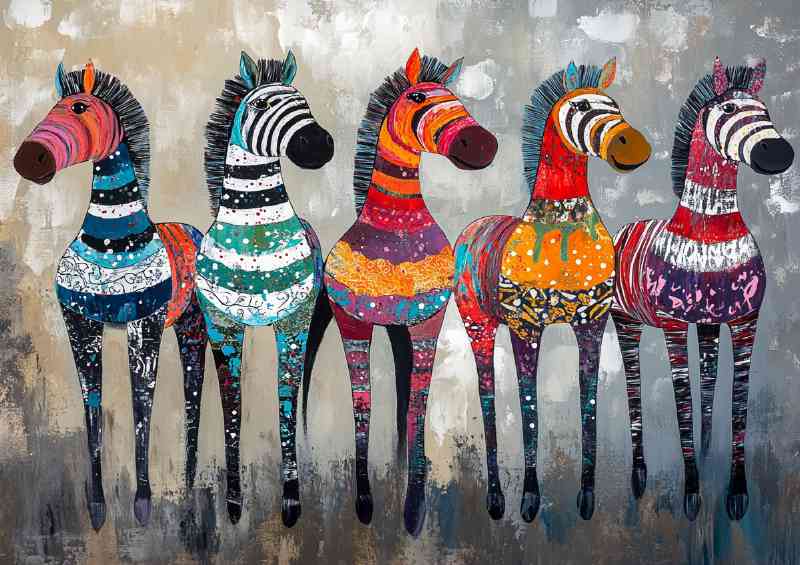 Whimsial zebra family | Di-Bond