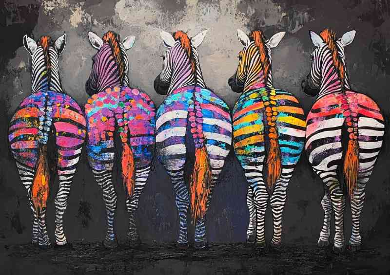 Zebras rear ends | Poster