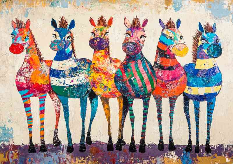 Zebras with different patterns | Di-Bond