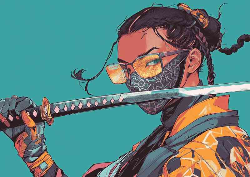 Cyberpunk Samurai Girl | Di-Bond