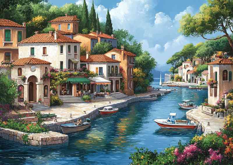 Mediterranean coastal town | Di-Bond