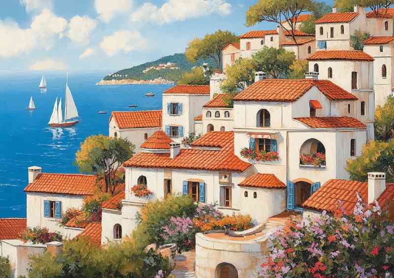 The costal town in the med | Canvas