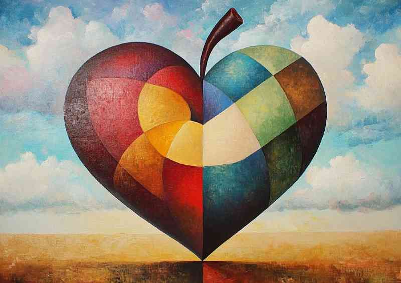 Abstract heart shaped love | Di-Bond