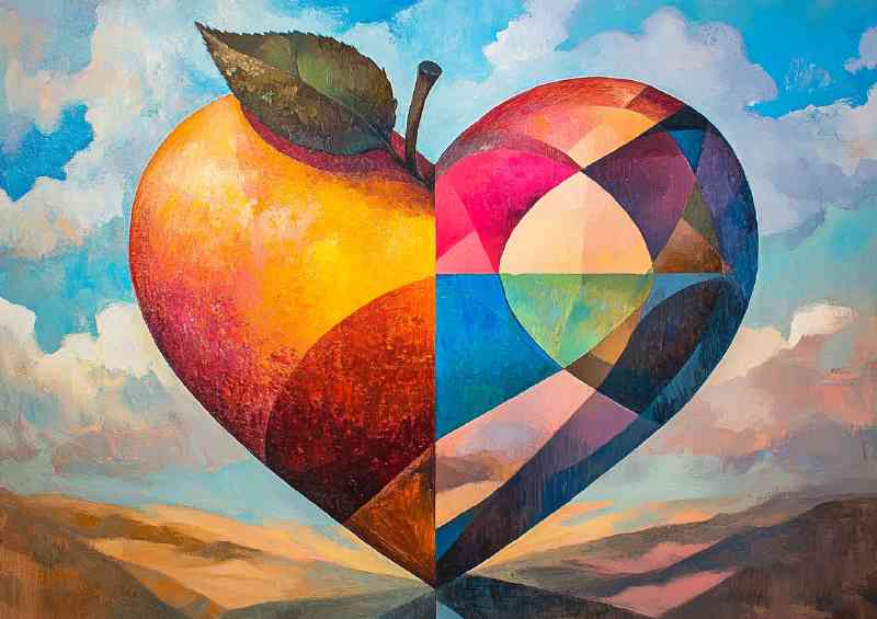 Heart apple abstract | Metal Poster