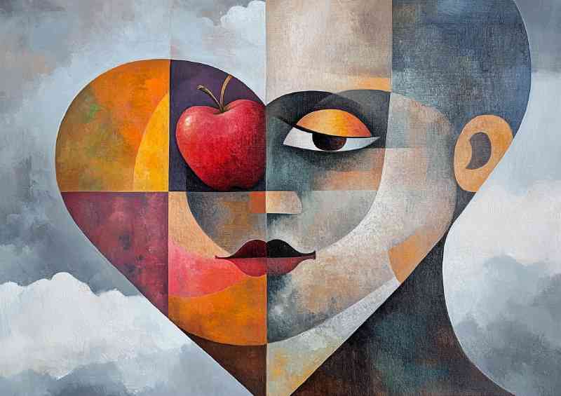 The apple love face | Di-Bond