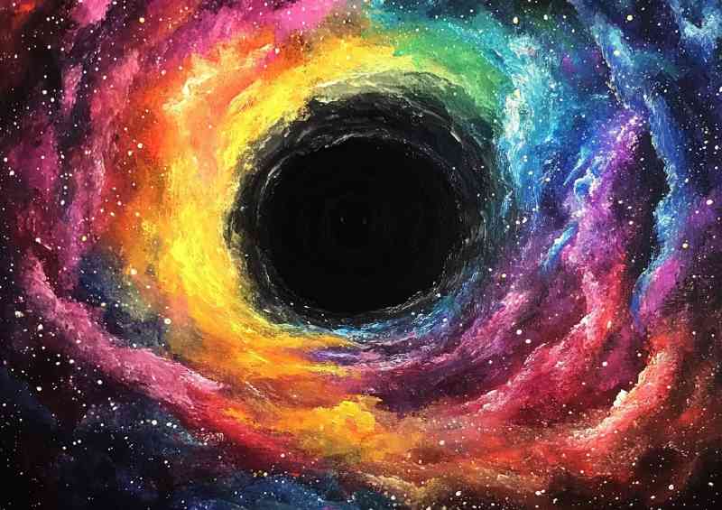 Black hole swirling galazys | Di-Bond