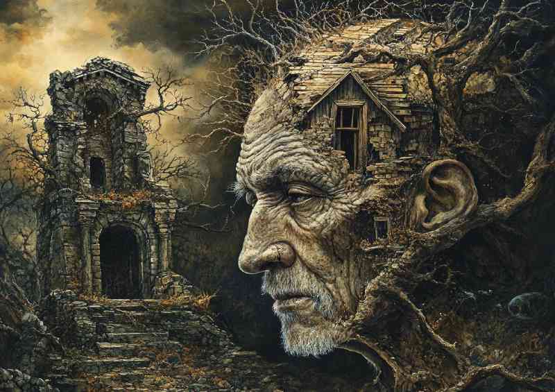 An old mans thoughts headspace | Poster