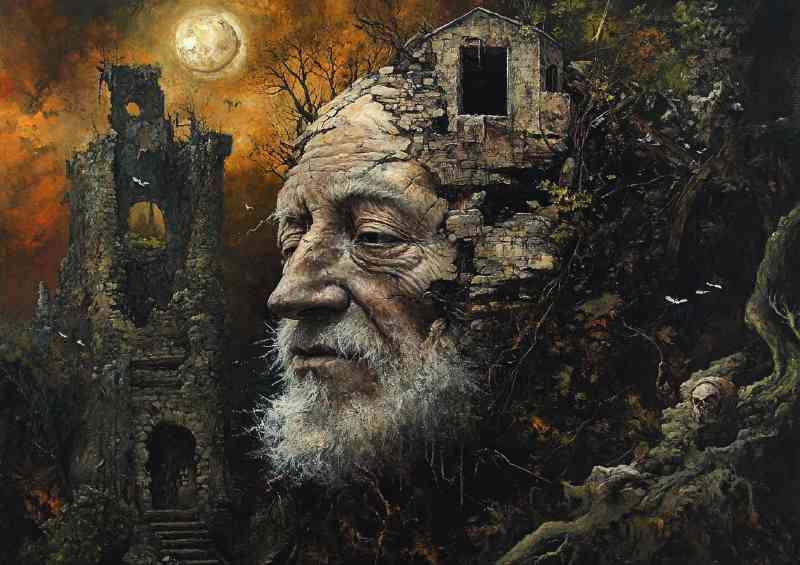 The old mans head | Metal Poster