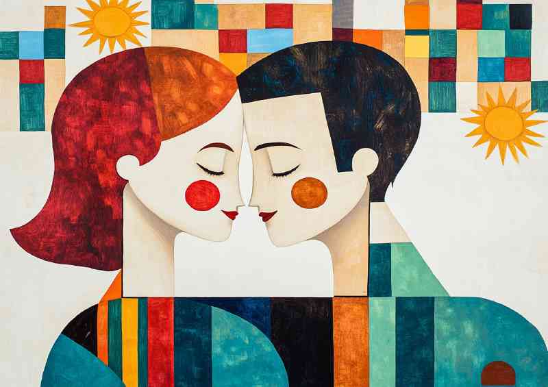 An abstract representation of the theme Luminous Embrace | Canvas