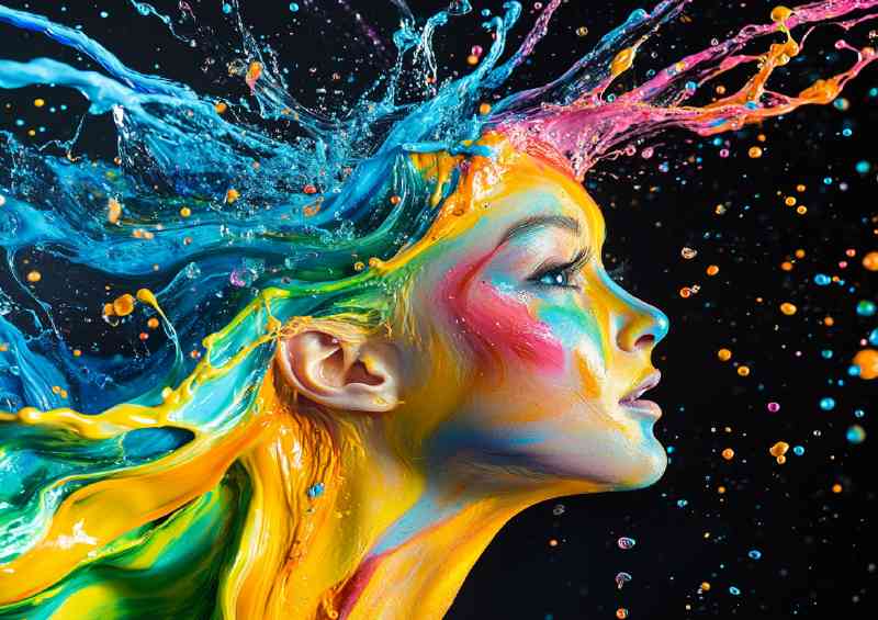 Fairy made of liquid paint splash | Canvas