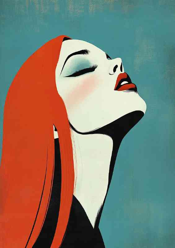 Lady with the red hair eyes closed | Canvas