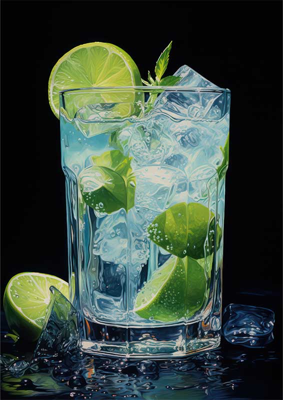 Firelit Cinnamon Sling with lime fruit | Di-Bond