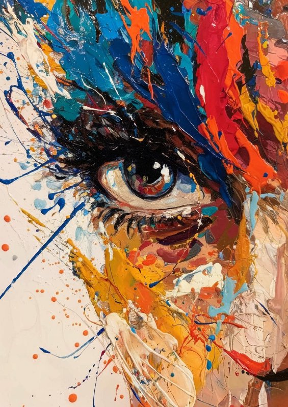 Vibrant and abstract portrayal of a human eye | Di-Bond