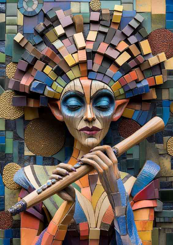 Whimsical surrealistic sculpture of the goblin queen | Poster