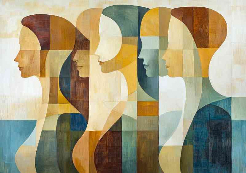 Abstract art painting of women | Poster