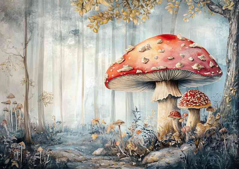 Mushroom tree of life painting | Canvas