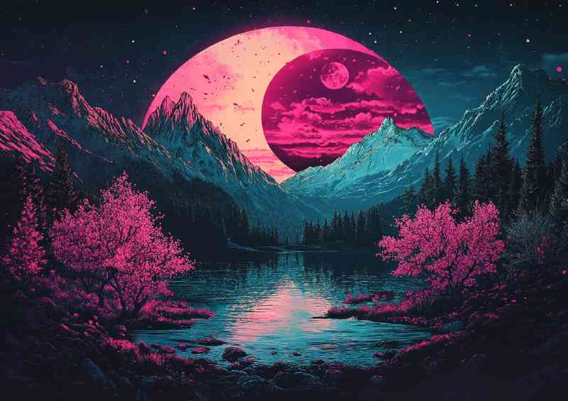 Yin yang symbol with the moon | Canvas