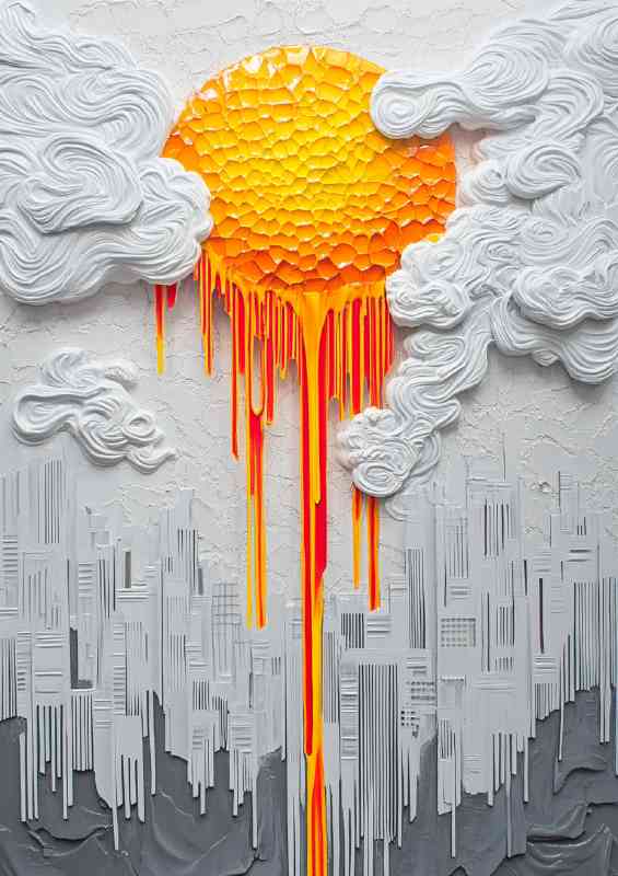 Honeycombed sun bursting | Poster