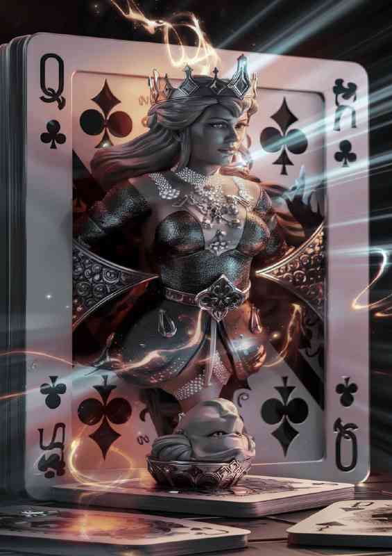 Queen of clubs visual art | Di-Bond