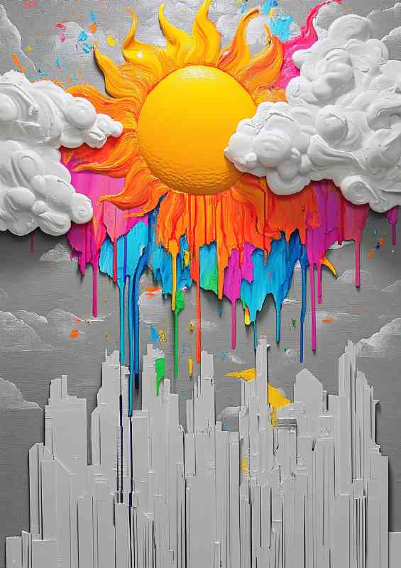 Sun splashed paint colours | Metal Poster