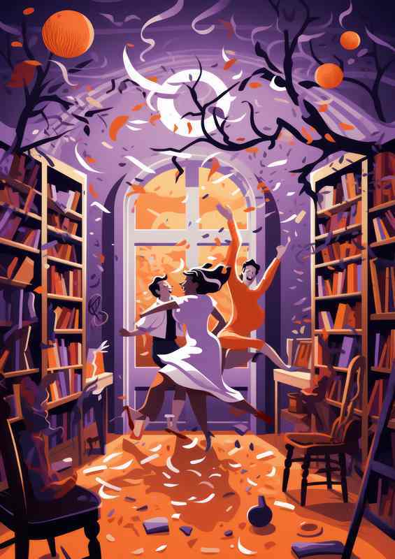 Friends dancing in the collage room | Canvas