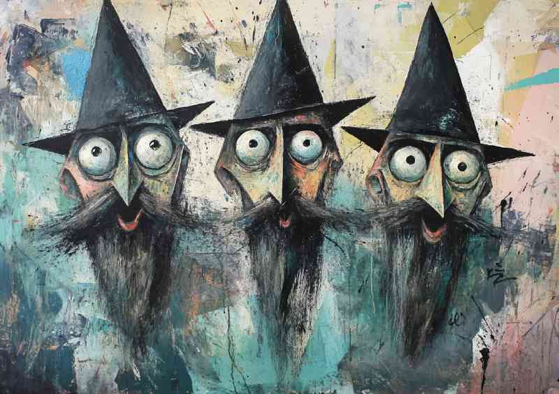 Painting of three DMT figures | Poster