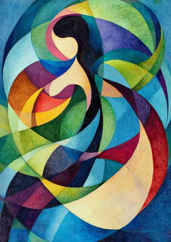Abstract Woman in a swirls | Poster