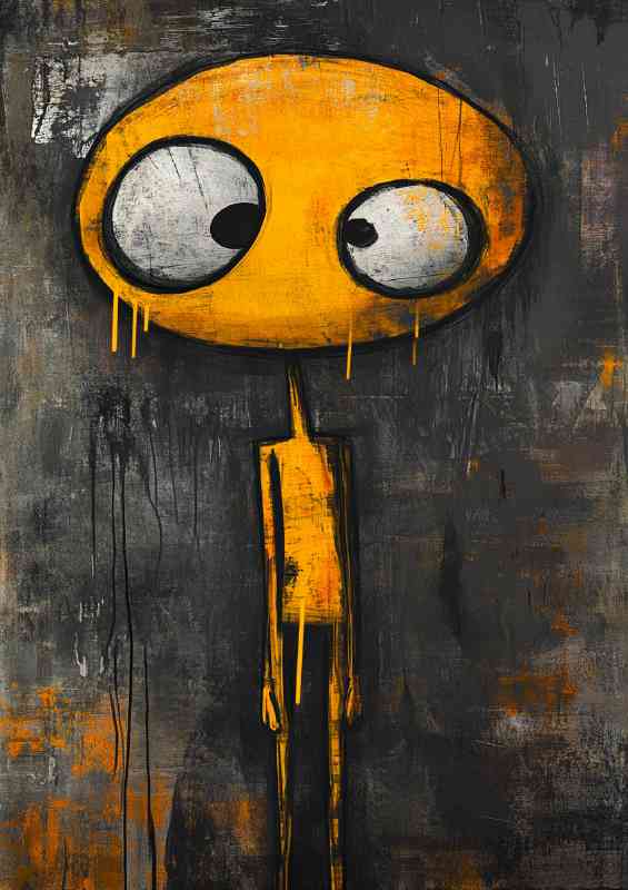 Cartoon yellow man | Canvas