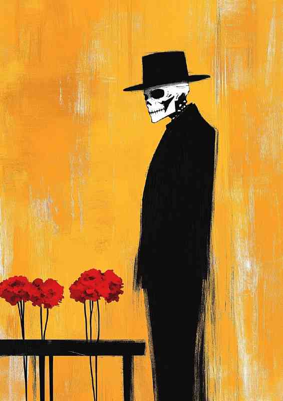 Man in a black suit skull like | Poster
