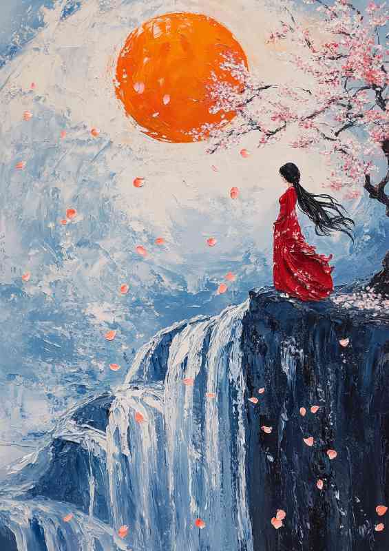 Oil painting style scumbling impasto fairy tale lady | Canvas