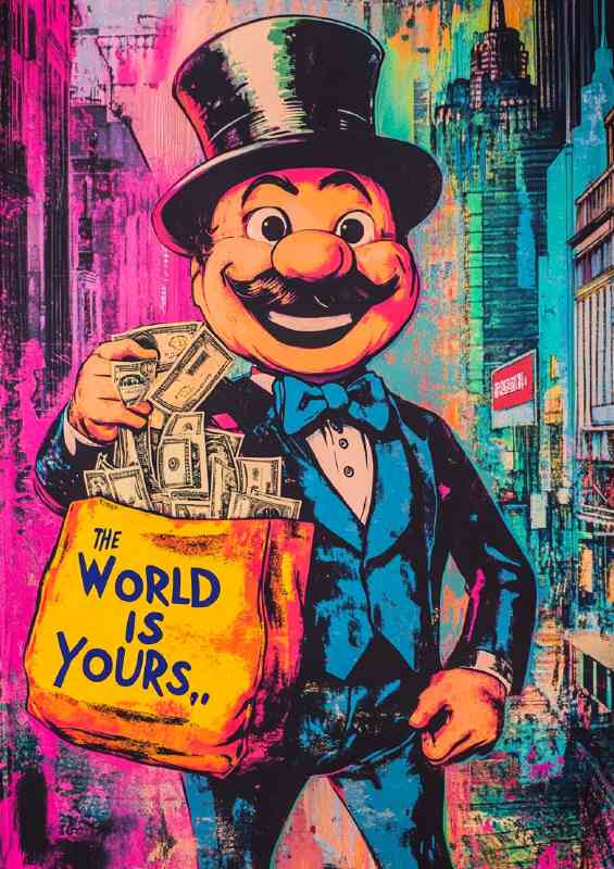 Pop art representation of the Monopoly man | Poster